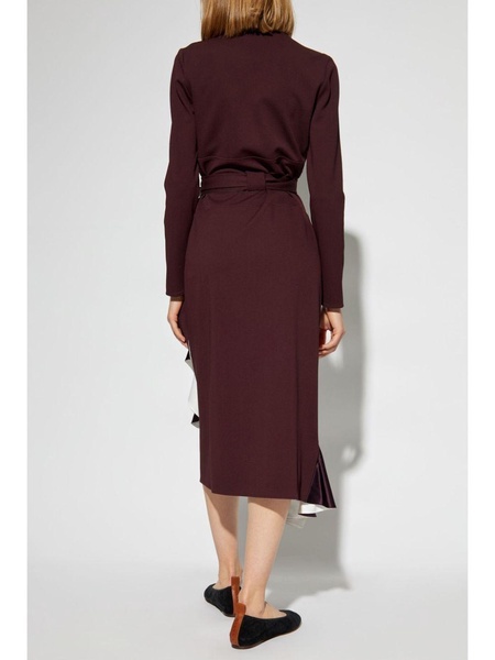 wraparound midi dress