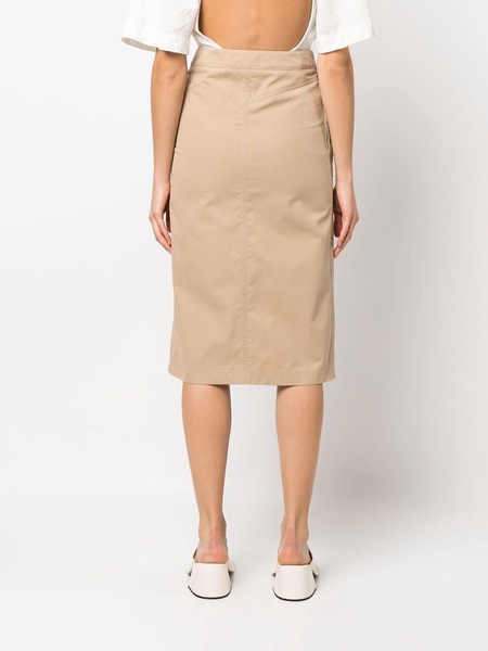 high-waisted cargo skirt