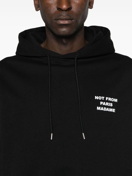 slogan-print cotton hoodie