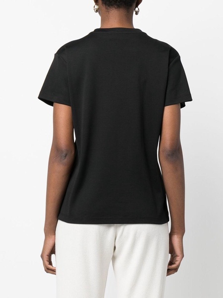 contrasting-trim short-sleeved T-shirt