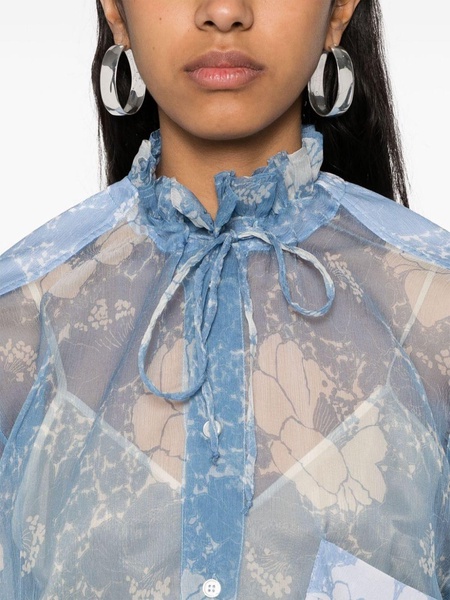 floral silk shirt