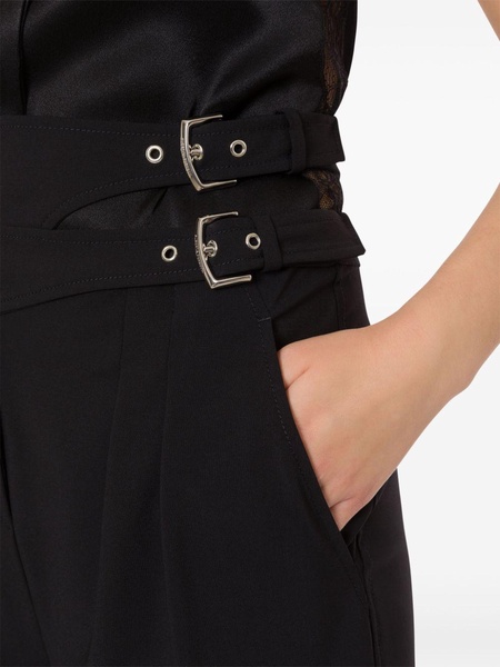 cut-out buckle-fastening palazzo pants