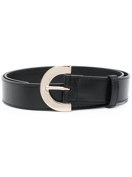 buckle-fastening leather belt