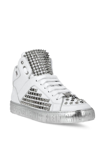 stud-detail leather sneakers 