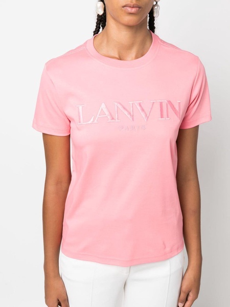 logo-embroidered cotton T-shirt