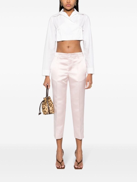 duchess-satin cropped trousers