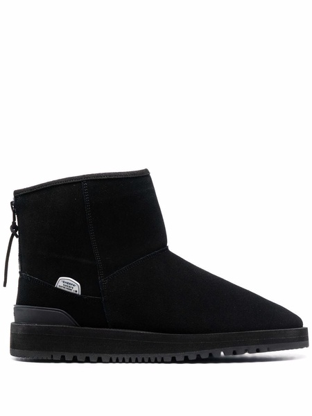 shearling-trim ankle boots