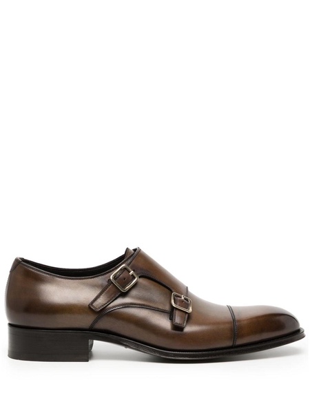 Elkan leather monk shoes