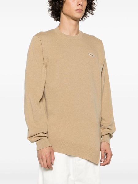 X Lacoste asymmetric wool sweatshirt