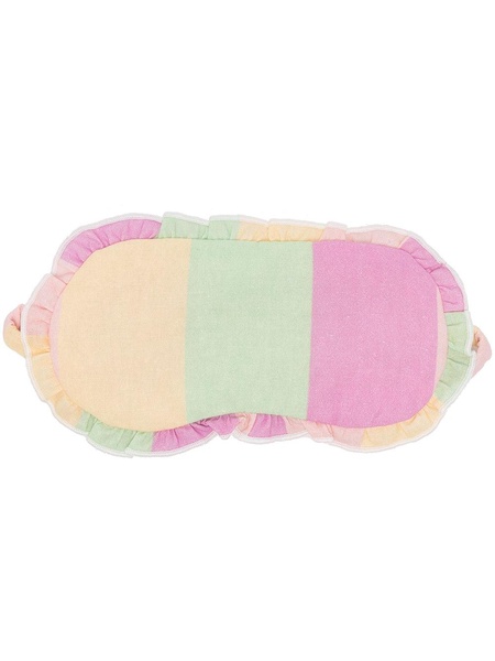 colourblock ruffled eye-mask 