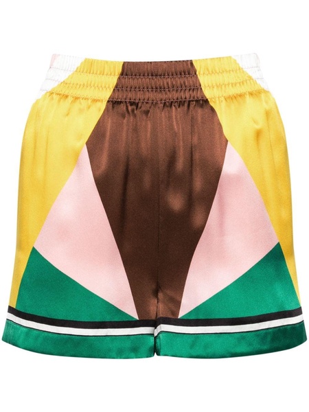 Geometric Casa Sport silk shorts