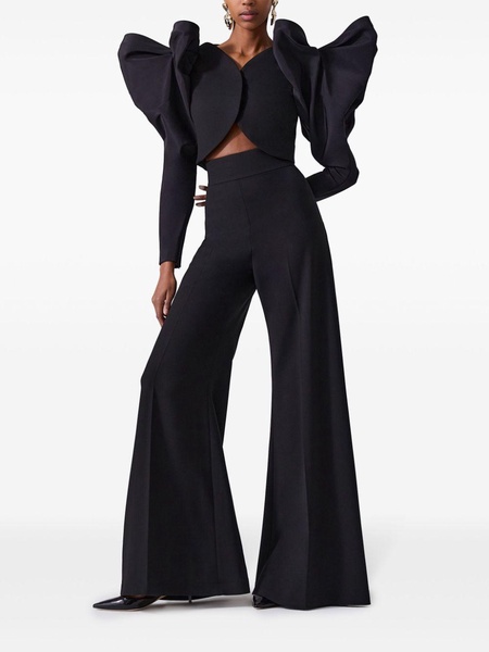 high-rise wide-leg trousers