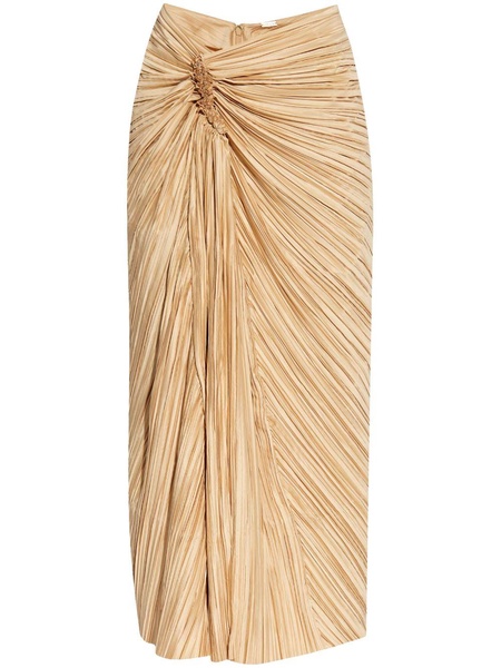 draped-detailed midi skirt