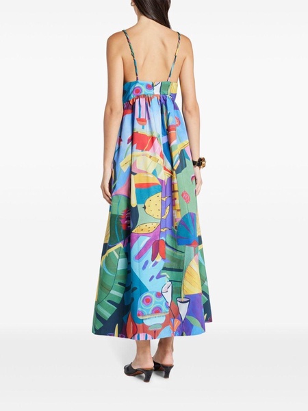 Tropical Scenario cotton maxi dress