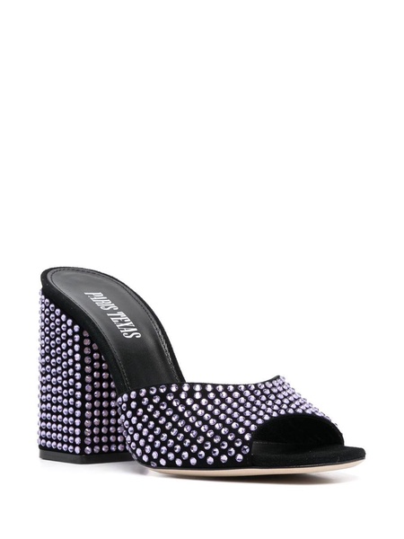 Paris Texas Anja Crystal Embellished Suede Mules