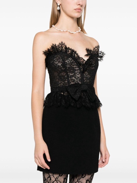 bow-detail lace bustier top