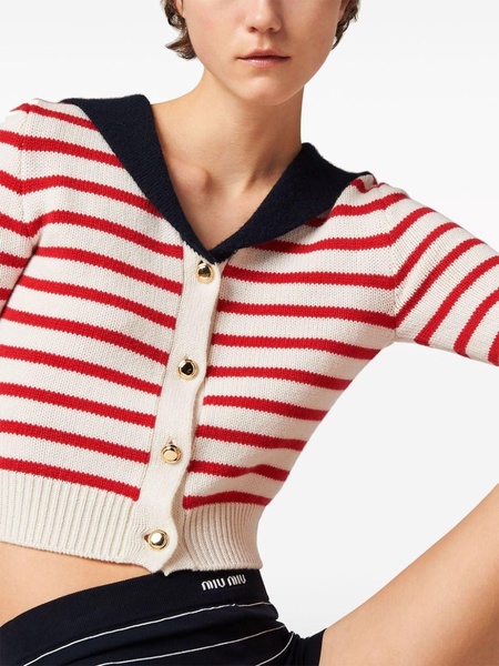 striped cashmere cardigan