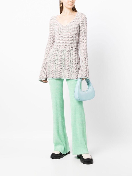 textured cable-knit jumper