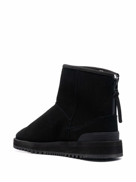 shearling-trim ankle boots