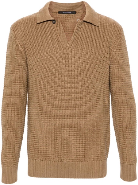 Tagliatore V-Neck Knitted Polo Jumper