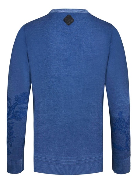 spray-effect jacquard jumper