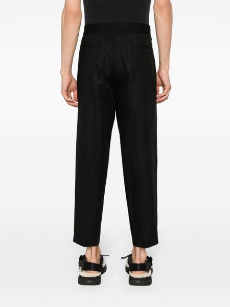 tapered darted trousers