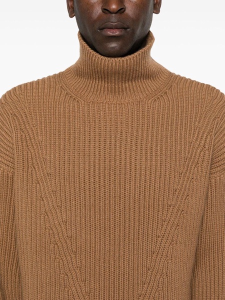 roll-neck wool jumper