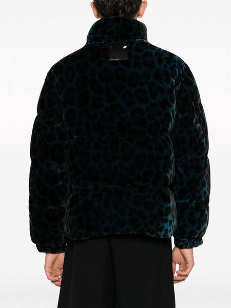 leopard-print padded jacket