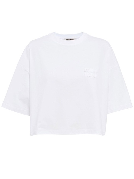 embroidered-logo cotton T-shirt