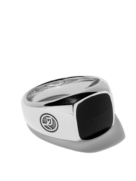 sterling silver Exotic Stone onyx signet ring