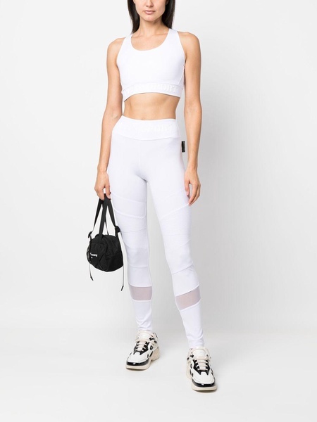 ribbed-panelled jogging leggings