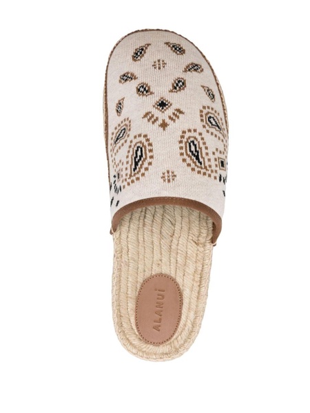 bandana-jacquard flat espadrilles