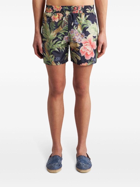 floral-print swim shorts