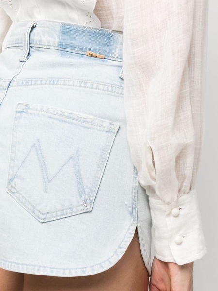 The Tippy Top Frisky Zip Matinee high-waist denim shorts