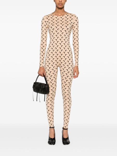 Moon-print jersey jumpsuit