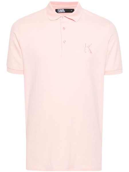 logo-embroidered jersey polo shirt