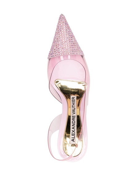 110mm rhinestone sheer pumps 