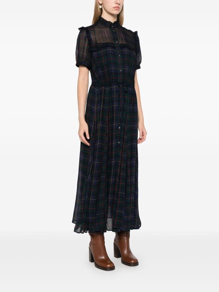 plaid maxi dress