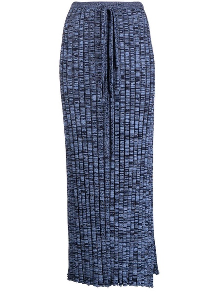 ribbed marl-knit maxi skirt