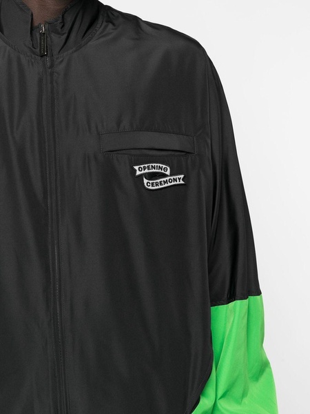 logo-patch panelled windbreaker 