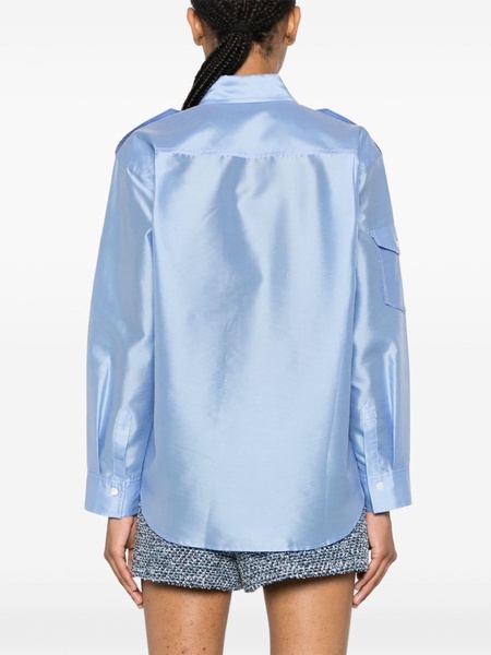 long-sleeve satin shirt