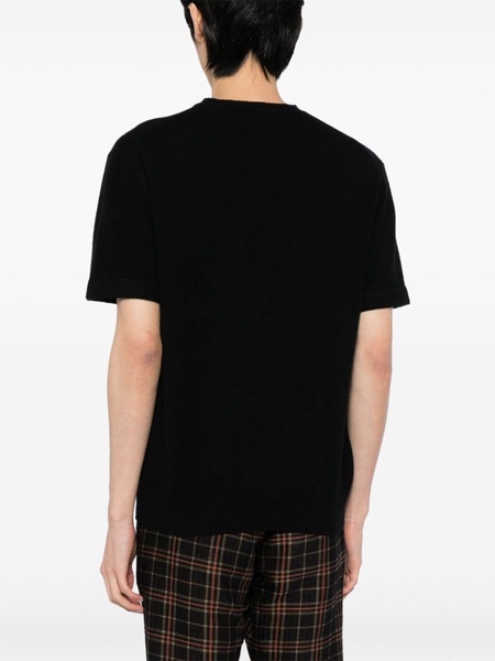 Orb-logo knitted wool-cashmere T-shirt