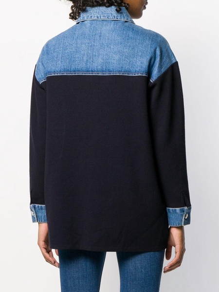 knitted panel shirt