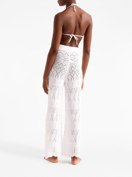 Simone crochet wide-leg trousers