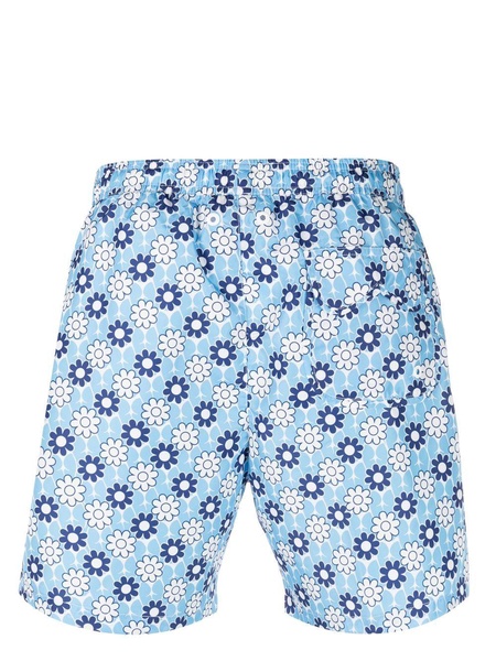 floral-print swim shorts