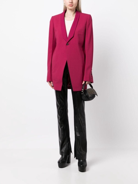 narrow-notch lapels blazer