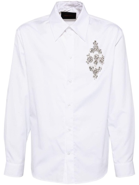 crystal-embellished poplin shirt