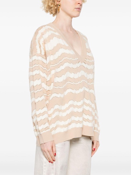 zigzag-woven sweater