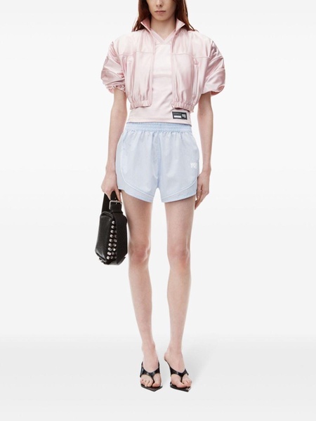 Alexander Wang Striped Shorts With Embroidery