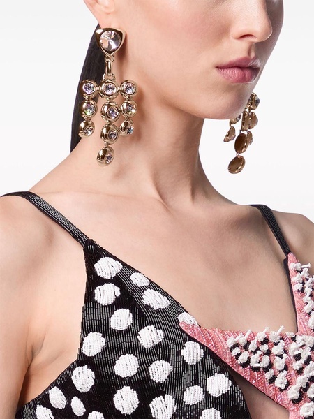 crystal-embellished drop earrings